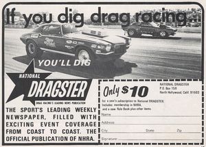 National Dragster Advertisement