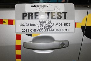 2013 Chevrolet Malibu ECO 1SA - Pre-Test Left Front Door Latch Close-up