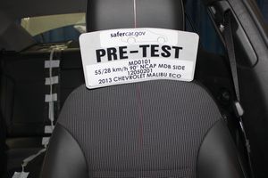 2013 Chevrolet Malibu ECO 1SA - Pre-Test Frontal View of Driver Seat Back Prior to Dummy Positioning