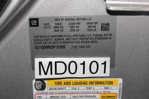 2013 Chevrolet Malibu ECO 1SA - Close-up View of Vehicle's Certification Label