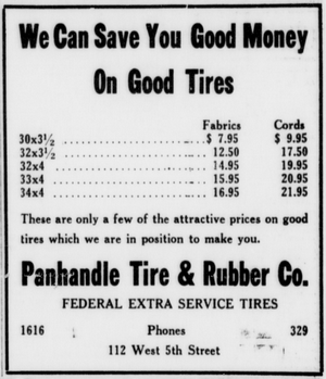Panhandle Tire Advertisement