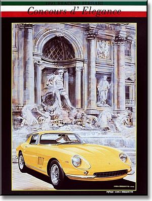 Reading Ferrari Concours d'Elegance Poster - 1964 Ferrari 275 GTB