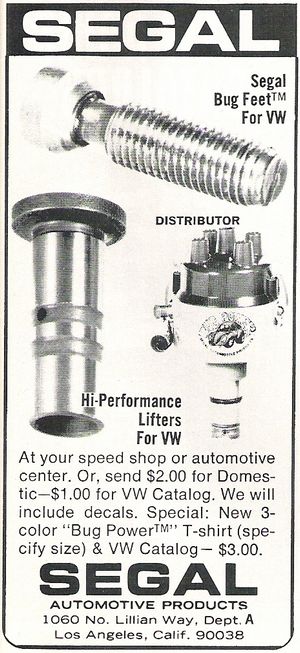 Segal Automotive Products Advertisement