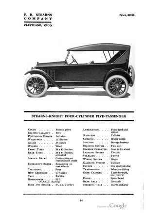 Stearns-Knight Four-Cylinder Five-Passenger