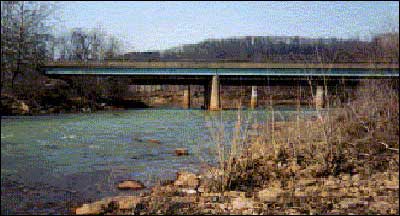 SR-119 crossing the Blacklick Creek channel.