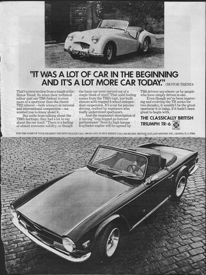 Triumph TR-6 Advertisement
