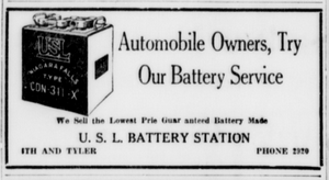 USL Battery Advertisement