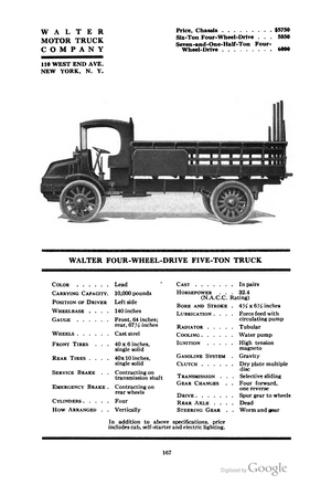 Walter Four-Wheel Driver Five-Ton Truck