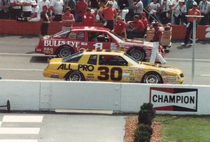 1987 Michael Waltrip Car at the 1987 Champion Spark Plug 400