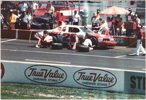 1985 Cale Yarborough Car at the 1985 Champion Spark Plug 400