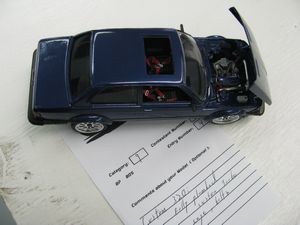 Custom BMW 320i Scale Model Car