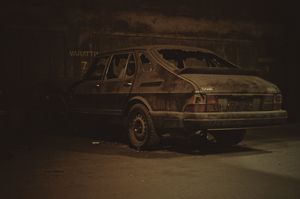 Abandoned Saab 9000