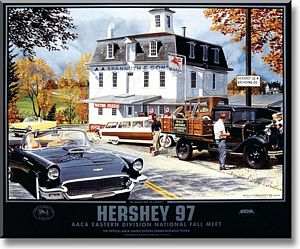 1997 AACA Eastern Division National Fall Meet (Hershey) Poster - 1957 Ford Thunderbird