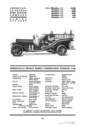 American LaFrance Triple Combination Pumping Car