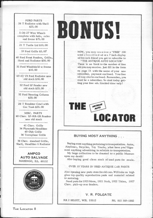 The Antique Auto Locator: March 1970