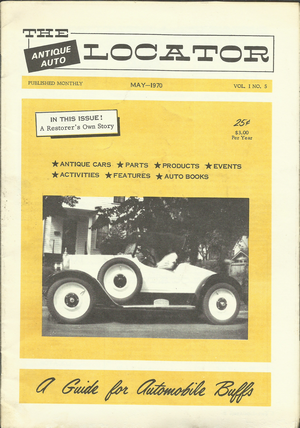 The Antique Auto Locator: May 1970