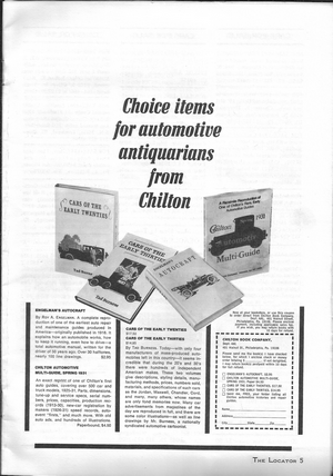 The Antique Auto Locator: May 1970