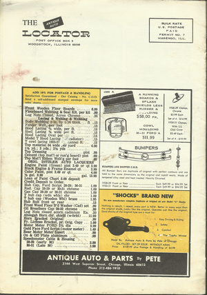 The Antique Auto Locator: May 1970