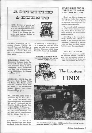 The Antique Auto Locator: January 1971