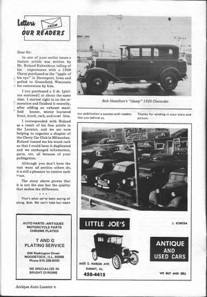The Antique Auto Locator: January 1971