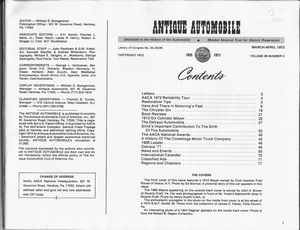 Antique Automobile: March-April 1972