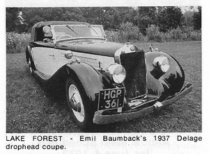 1937 Delage drophead coupe