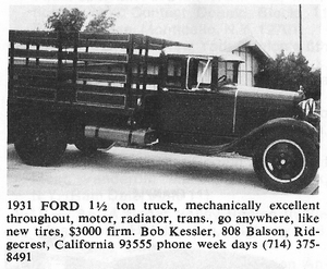 1931 1½ Ton Ford Truck