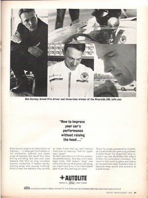 Autolite Dan Gurney Advertisement