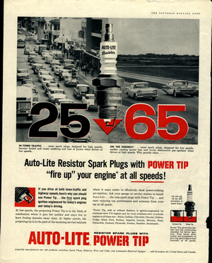1958 Auto-Lite Power Tip Advertisement