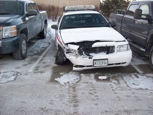 Woodstock Police Car Wrecked