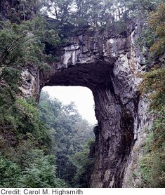 The Natural Bridge in Shenandoah Valley