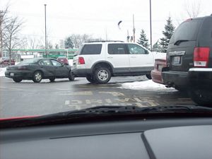 Parking out of space