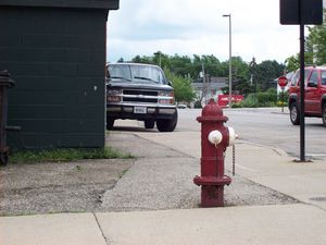 Truck Parked on Sidewalk