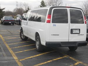 White Chevrolet Van