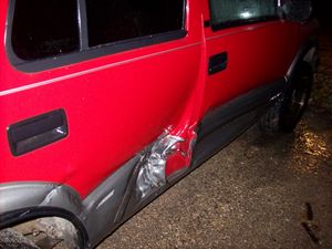 Dented SUV