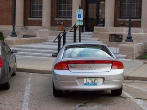 Car in Handicap Parking