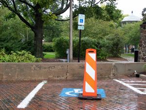 Blocked Handicap Parking Space Woodstock