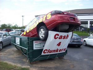 Pontiac Grand Prix in Dumpster