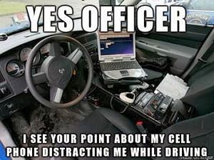 Distracted Driving Police Car