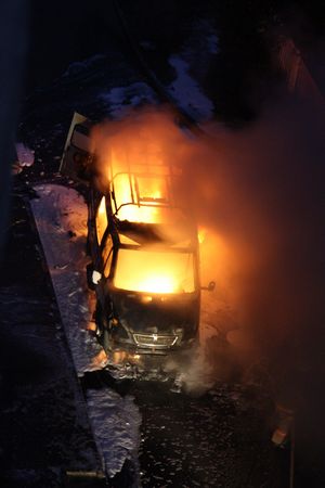 Burning Ambulance