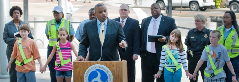 Transportation Secretary Anthony Foxx at Aug. 5 'Everyone Is A Pedestrian news event'