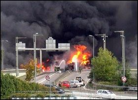 French Bridge Fire