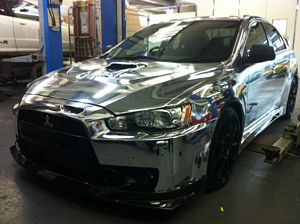 Chrome Mitsubishi Lancer Evolution