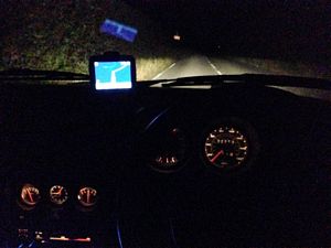 1986 Porsche 924S at night