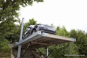 off-roading in a Range Rover Sport