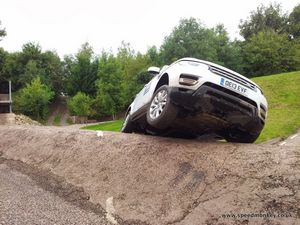 off-roading in a Range Rover Sport