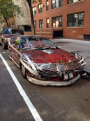tastelessly modified car