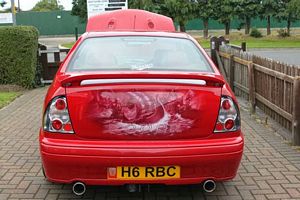 tastelessly modified car