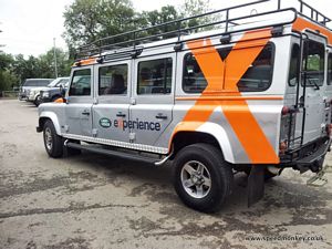 12 seat LLWB Land Rover Defender