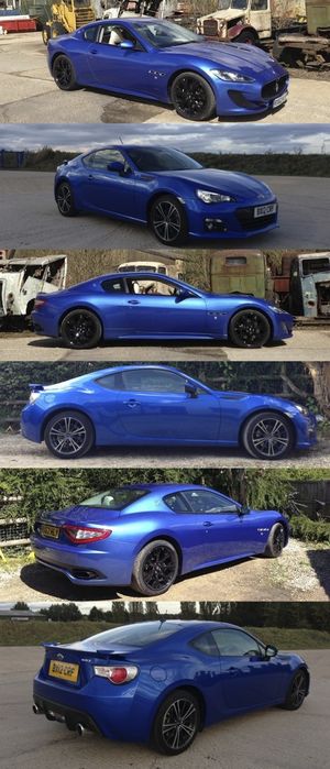 Subaru BRZ and Maserati GranTurismo
